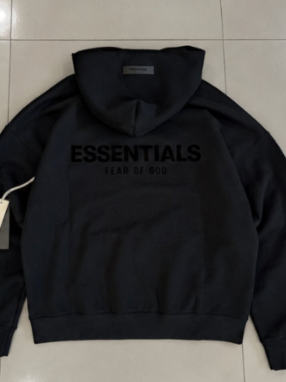 Fear of God Essentials Black Pullover Hoodie - Picture 2 of 4